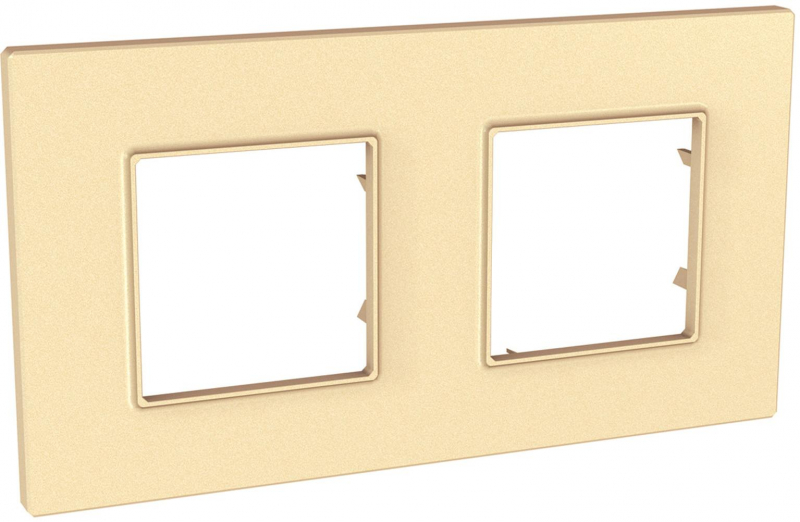 Рамка Unica Quadro двухместная (карамель) Рамка Unica Quadro двухместная (карамель)