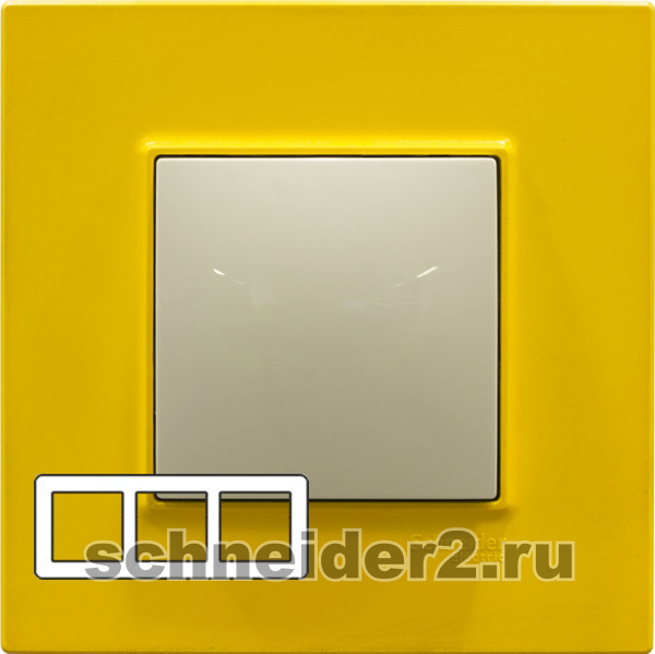 Рамка Unica Quadro трехместная (оранж) Рамка Unica Quadro трехместная (оранж)