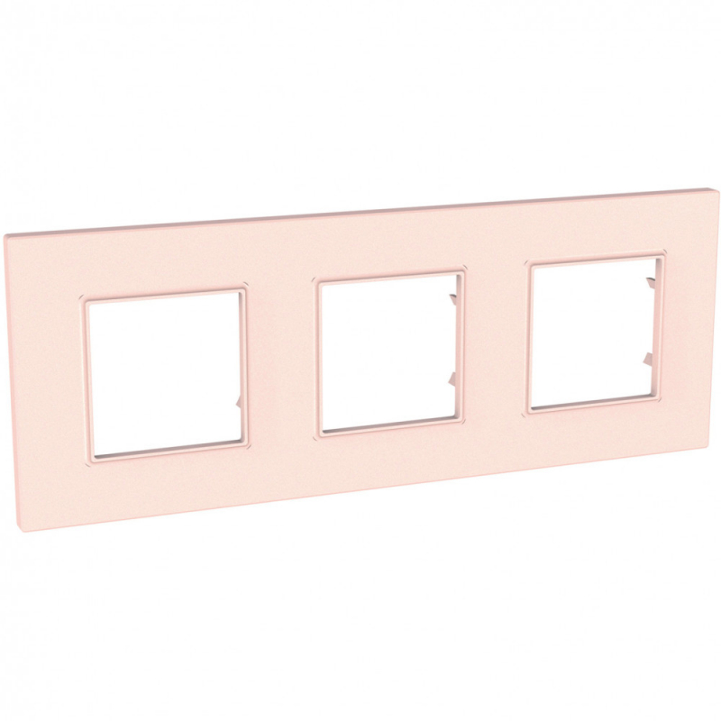 Рамка Unica Quadro трехместная (розовый жемчуг)