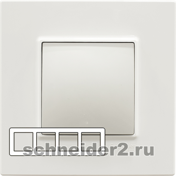 Рамка Unica Quadro четырехместная (белый) Рамка Unica Quadro четырехместная (белый)