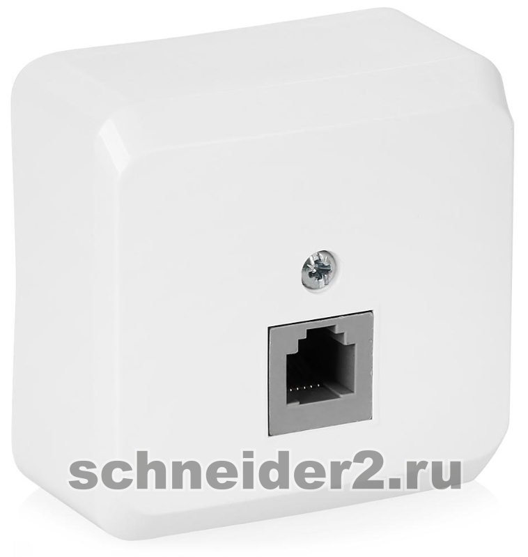 Розетка телефонная RJ11 Schneider Этюд (белый) Розетка телефонная RJ11 Schneider Этюд (белый)