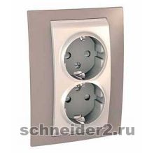 Розетка электрическая Schneider Unica (бежевый) Розетка электрическая Schneider Unica (бежевый)