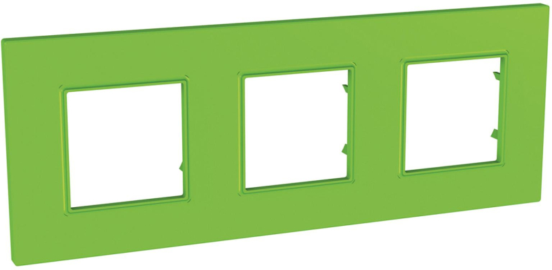 Рамка Unica Quadro трехместная (киви) Рамка Unica Quadro трехместная (киви)