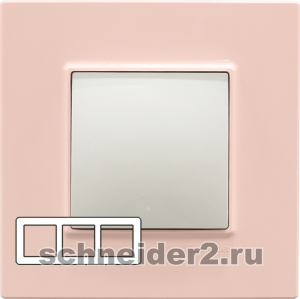 Рамка Unica Quadro трехместная (розовый жемчуг) Рамка Unica Quadro трехместная (розовый жемчуг)