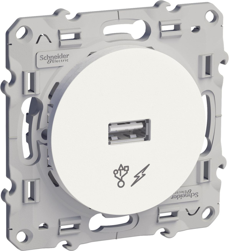 Розетка зарядная USB Odace (Белая) Розетка зарядная USB Odace (Белая)