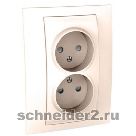 Розетка электрическая Schneider Unica (бежевый) Розетка электрическая Schneider Unica (бежевый)