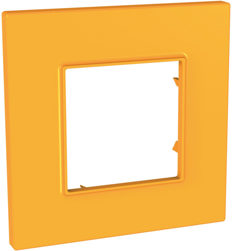 Рамка Unica Quadro одноместная (оранж) Рамка Unica Quadro одноместная (оранж)