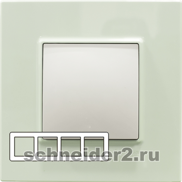 Рамка Unica Quadro четырехместная пластиковая (матовое стекло) Рамка Unica Quadro четырехместная пластиковая (матовое стекло)
