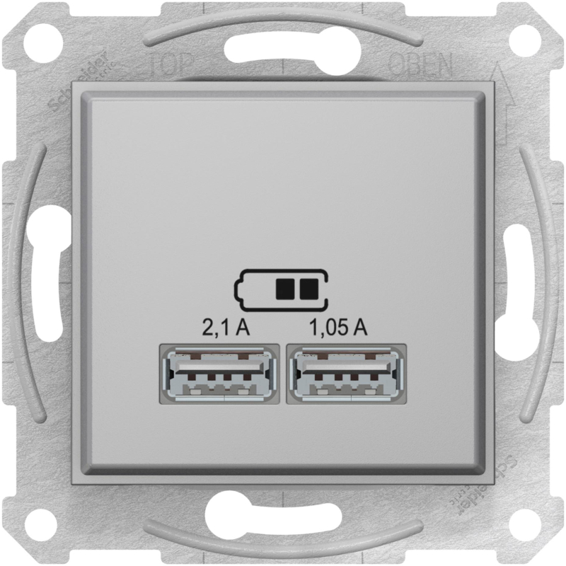 USB-розетка Sedna (алюминий) USB-розетка Sedna (алюминий)