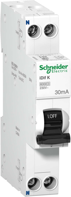   () Schneider Acti9 iDif K - 1P+N 32A (AC) 30 mA  C 6 kA 2M