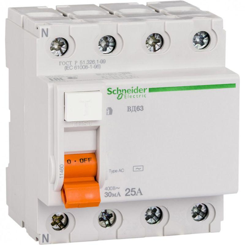  Schneider Electric 63 4 25A 30MA