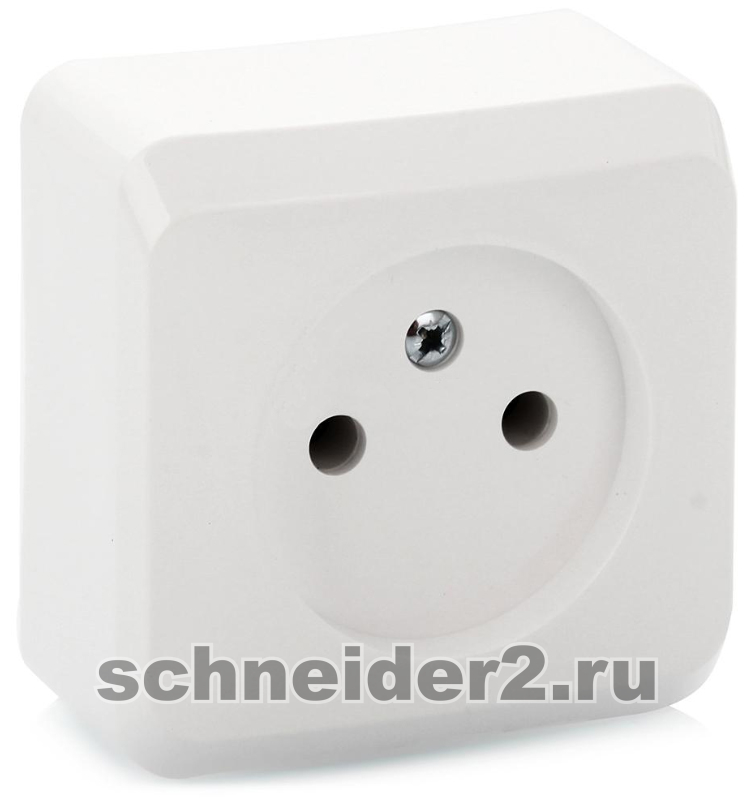 Розетка электрическая без заземления со шторками Schneider Этюд (белый) Розетка электрическая без заземления со шторками Schneider Этюд (белый)