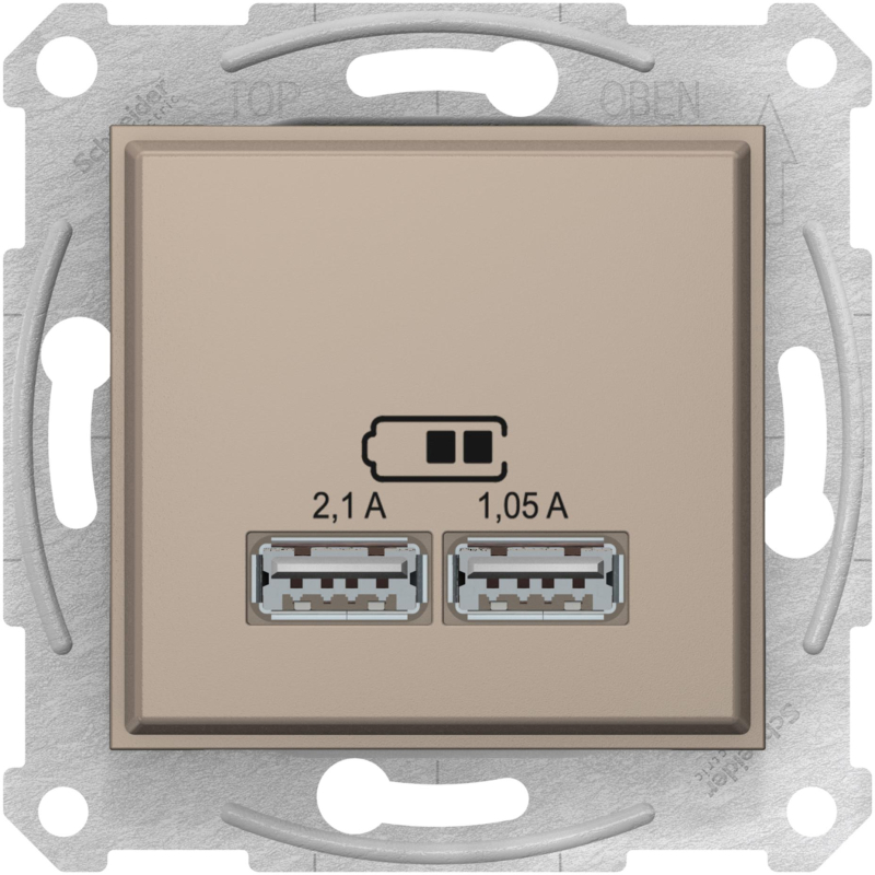 USB-розетка Sedna (титан) USB-розетка Sedna (титан)
