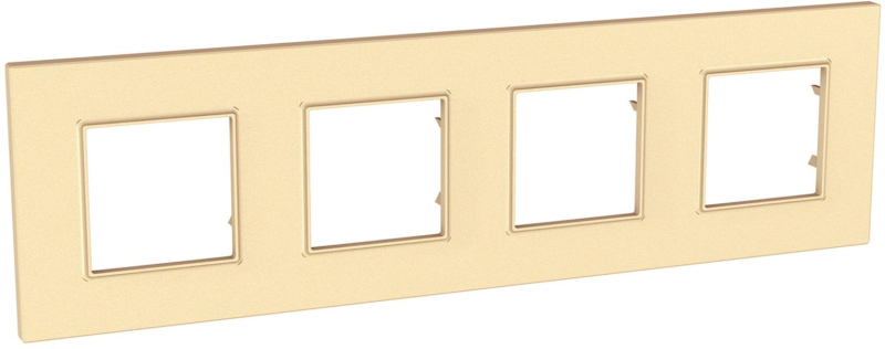 Рамка Unica Quadro четырехместная (карамель) Рамка Unica Quadro четырехместная (карамель)
