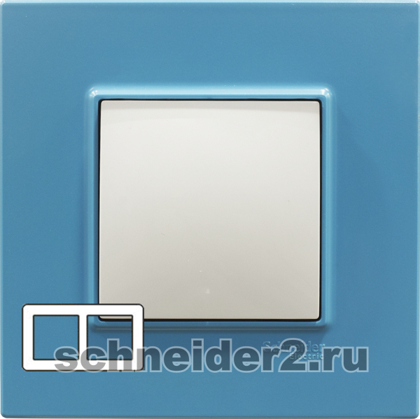 Рамка Unica Quadro двухместная (голубика) Рамка Unica Quadro двухместная (голубика)
