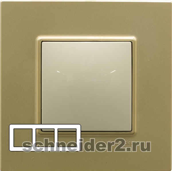 Рамка Unica Quadro трехместная (медь) Рамка Unica Quadro трехместная (медь)