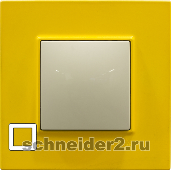 Рамка Unica Quadro одноместная (оранж) Рамка Unica Quadro одноместная (оранж)