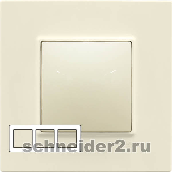 Рамка Unica Quadro трехместная (бежевый) Рамка Unica Quadro трехместная (бежевый)