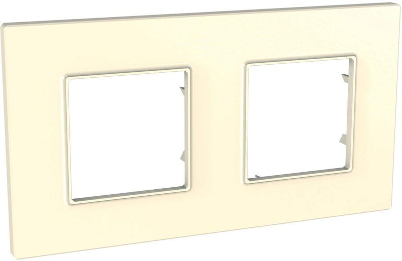 Рамка Unica Quadro двухместная (бежевая) Рамка Unica Quadro двухместная (бежевая)