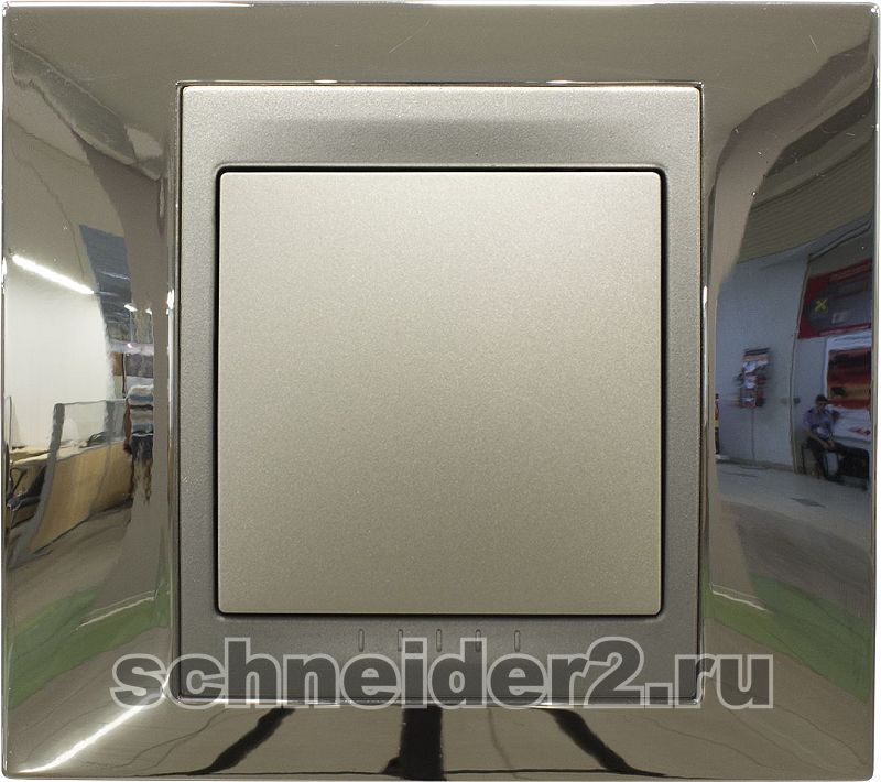 Рамки Schneider Unica SE Unica Top Глянцевый хром/Алюминий