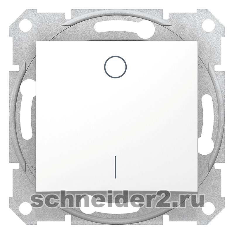 Двухполюсный выключатель Schneider Sedna 16A (Белый)