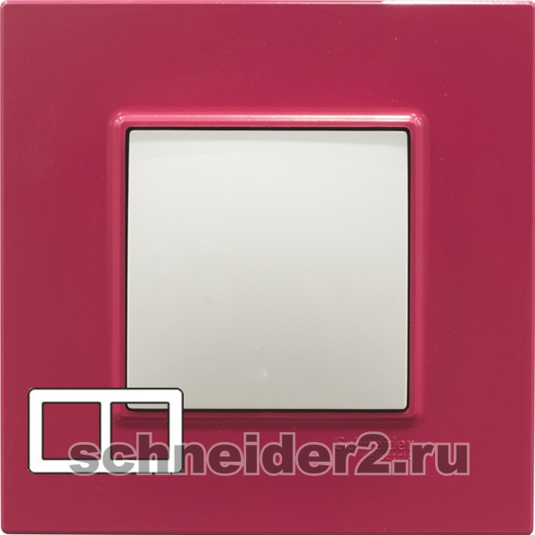 Рамка Unica Quadro двухместная (малина) Рамка Unica Quadro двухместная (малина)