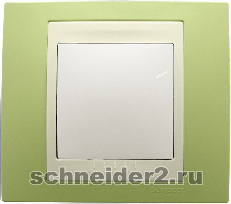 Рамки Schneider Unica SE Unica Chameleon Зеленое яблоко/Бежевый