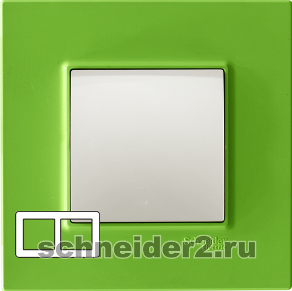 Рамка Unica Quadro двухместная (киви) Рамка Unica Quadro двухместная (киви)