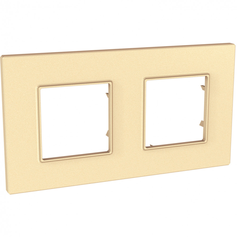 Рамка Unica Quadro двухместная (карамель) Рамка Unica Quadro двухместная (карамель)