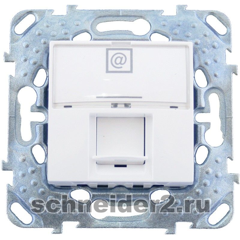 Розетка информационная Schneider Unica (белый) Розетка информационная Schneider Unica (белый)