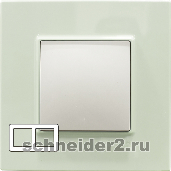 Рамка Unica Quadro двухместная пластиковая (матовое стекло) Рамка Unica Quadro двухместная пластиковая (матовое стекло)