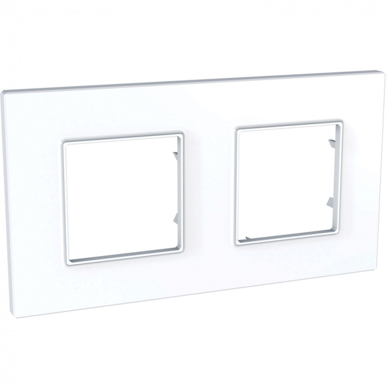 Рамка Unica Quadro двухместная (белая) Рамка Unica Quadro двухместная (белая)