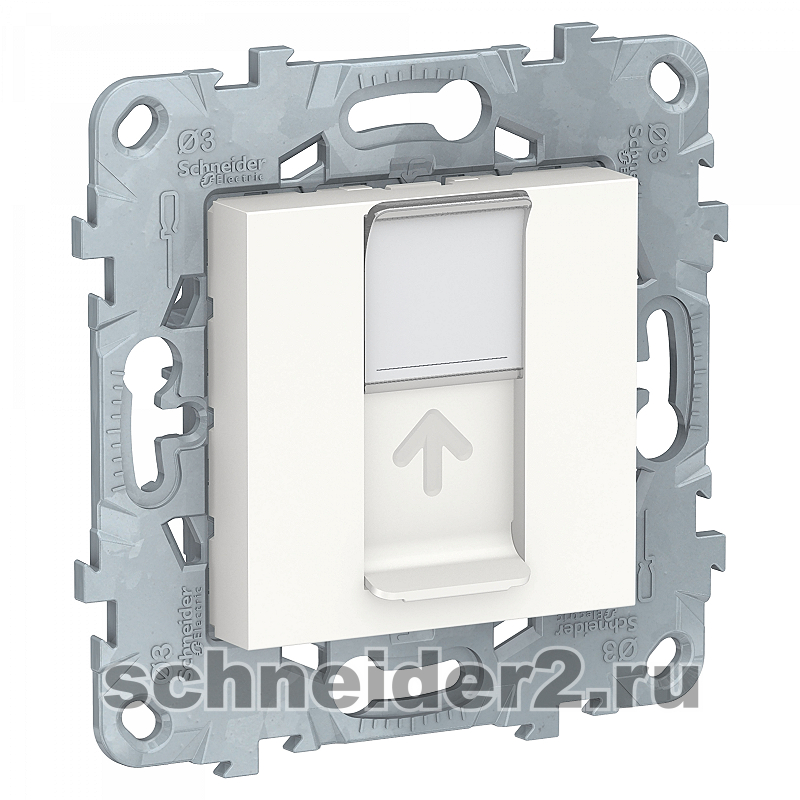 Розетка информационная Schneider Unica New (белый) Розетка информационная Schneider Unica New (белый)