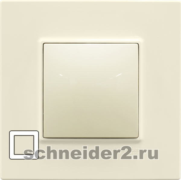 Рамка Unica Quadro одноместная (бежевый) Рамка Unica Quadro одноместная (бежевый)