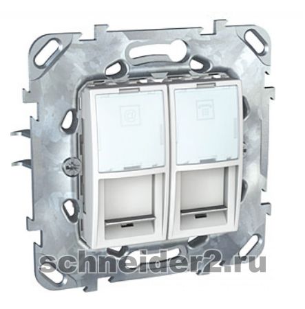 Розетка информационная Schneider Unica (белый) Розетка информационная Schneider Unica (белый)