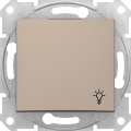 Кнопочный выключатель Sedna с символом «свет» (Титан)