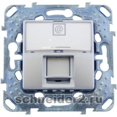 Компьютерная розетка Unica RJ45, кат. 5е (алюминий) Компьютерная розетка Unica RJ45, кат. 5е (алюминий)