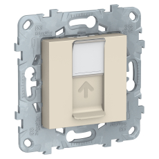 Розетка компьютерная Unica New RJ45 кат.5Е (бежевый) Розетка компьютерная Unica New RJ45 кат.5Е (бежевый)