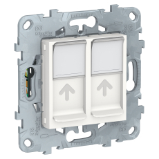 Розетка компьютерная Unica New RJ45 двойная кат.5E (белый) Розетка компьютерная Unica New RJ45 двойная кат.5E (белый)