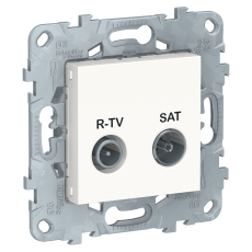 Розетка R-TV/SAT Unica New одиночная (белый) Розетка R-TV/SAT Unica New одиночная (белый)